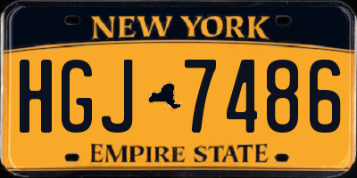NY license plate HGJ7486