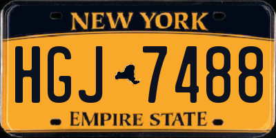 NY license plate HGJ7488