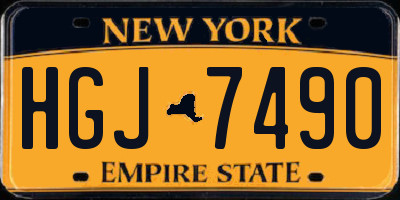 NY license plate HGJ7490