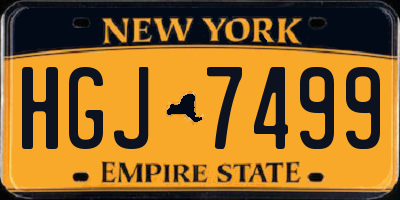 NY license plate HGJ7499