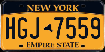 NY license plate HGJ7559