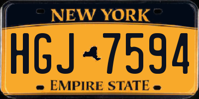 NY license plate HGJ7594