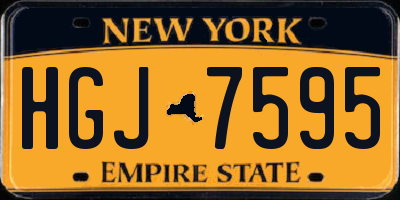 NY license plate HGJ7595