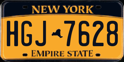 NY license plate HGJ7628
