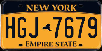NY license plate HGJ7679