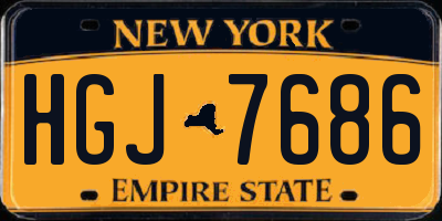 NY license plate HGJ7686