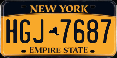 NY license plate HGJ7687