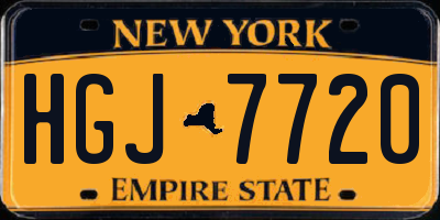 NY license plate HGJ7720