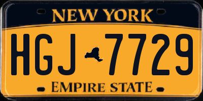 NY license plate HGJ7729