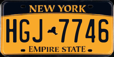 NY license plate HGJ7746
