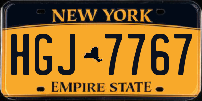 NY license plate HGJ7767