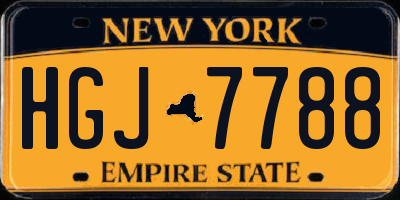 NY license plate HGJ7788