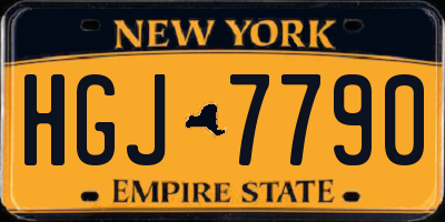 NY license plate HGJ7790