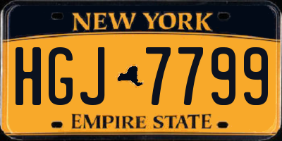 NY license plate HGJ7799