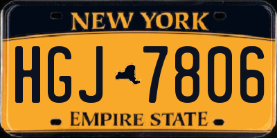 NY license plate HGJ7806