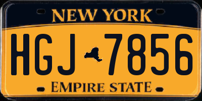 NY license plate HGJ7856
