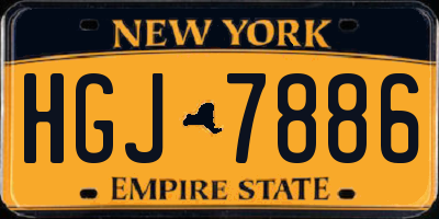 NY license plate HGJ7886