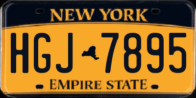 NY license plate HGJ7895
