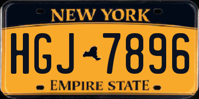 NY license plate HGJ7896