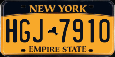 NY license plate HGJ7910