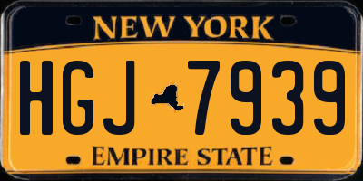 NY license plate HGJ7939