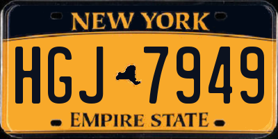 NY license plate HGJ7949