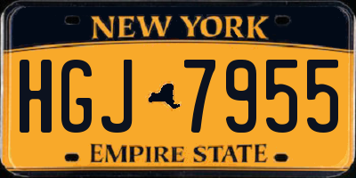 NY license plate HGJ7955