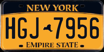 NY license plate HGJ7956