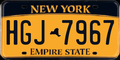 NY license plate HGJ7967