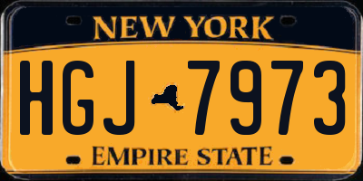 NY license plate HGJ7973