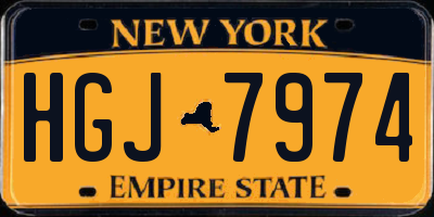 NY license plate HGJ7974
