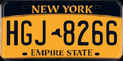 NY license plate HGJ8266