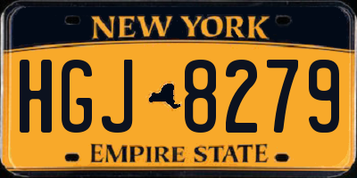 NY license plate HGJ8279