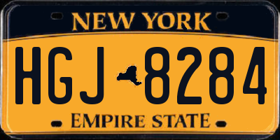 NY license plate HGJ8284