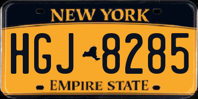 NY license plate HGJ8285