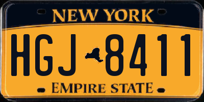 NY license plate HGJ8411