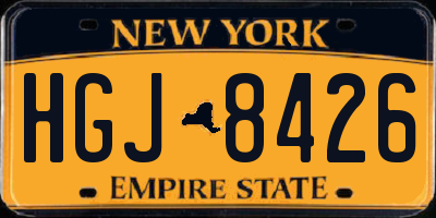 NY license plate HGJ8426