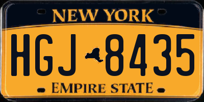 NY license plate HGJ8435