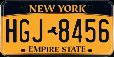NY license plate HGJ8456