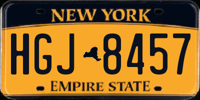 NY license plate HGJ8457