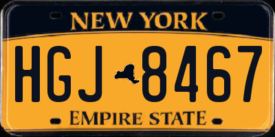 NY license plate HGJ8467