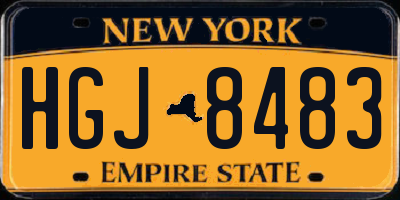 NY license plate HGJ8483