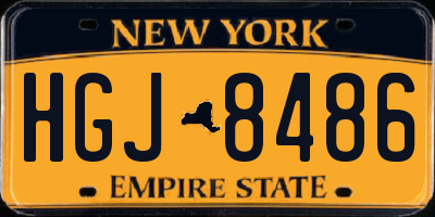 NY license plate HGJ8486