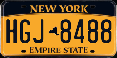 NY license plate HGJ8488