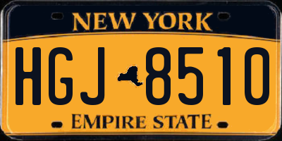 NY license plate HGJ8510