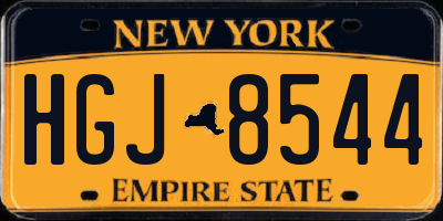 NY license plate HGJ8544