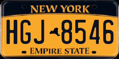 NY license plate HGJ8546