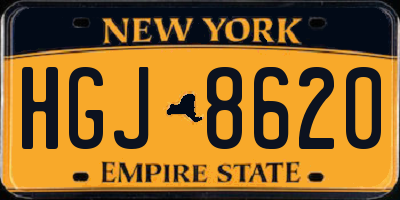 NY license plate HGJ8620