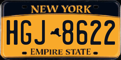 NY license plate HGJ8622