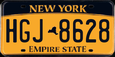 NY license plate HGJ8628